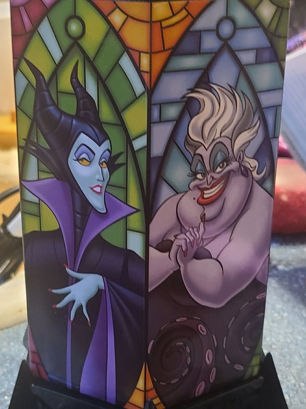 Disney Villains Wax - Maleficent & Ursula Art Panel, Purple/Black
